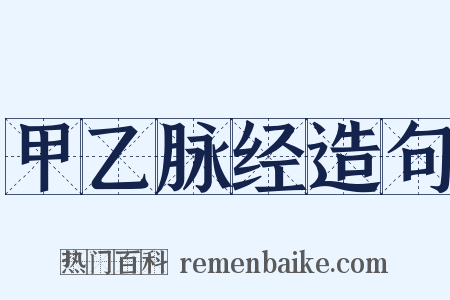 甲乙脉经造句是什么意思的图片